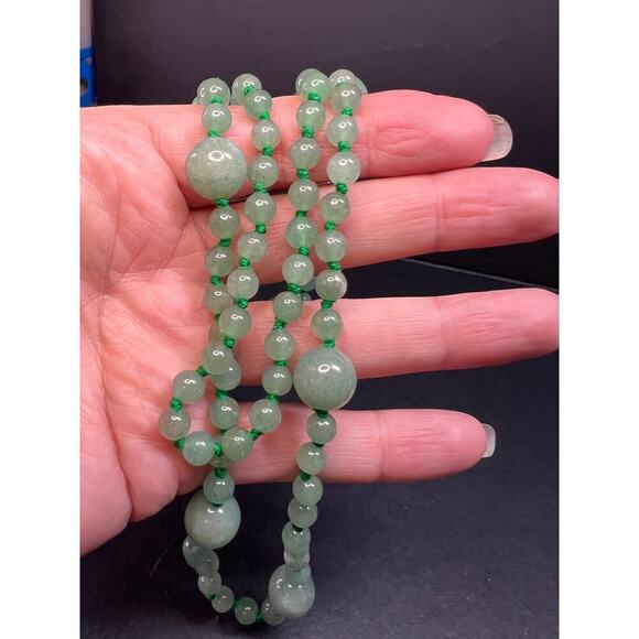 NEW green aventurine endless 30 inch necklace - Picture 6 of 13